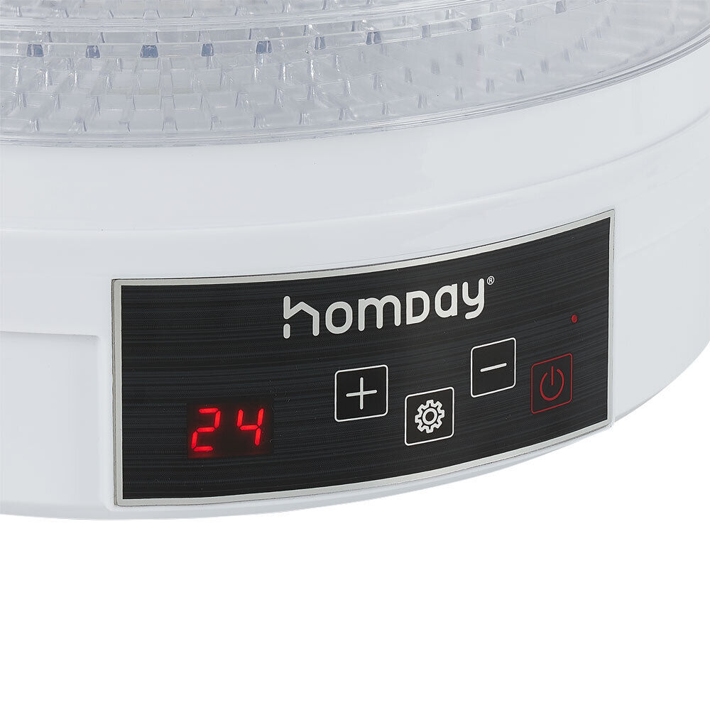 Déshydrateur alimentaire Homday 350W ABS blanc Ø30cm