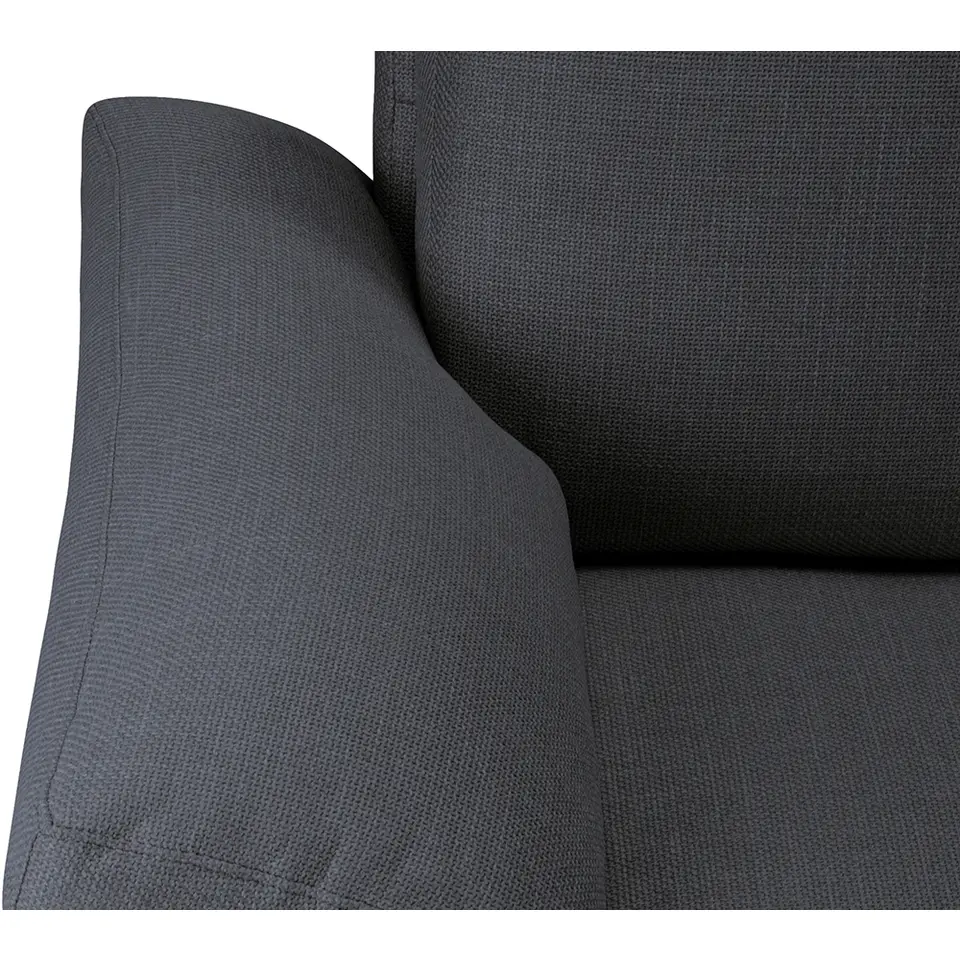 Bank Tom met chaise longue links - Basel - antraciet
