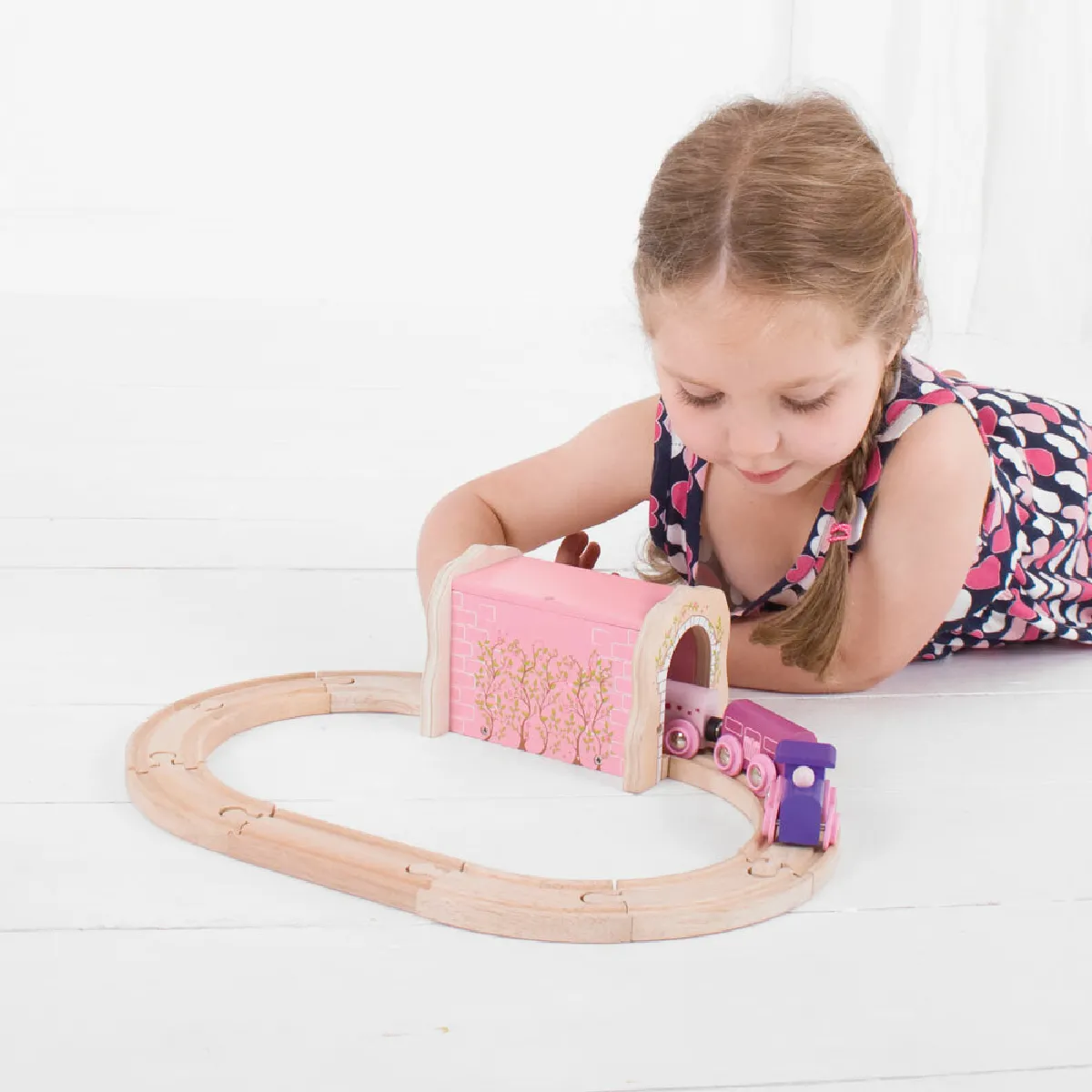 Bigjigs Rail Tunnel Brique Rose