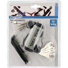 Kit multi-outils & crevaison pour vélo, 32 pièces