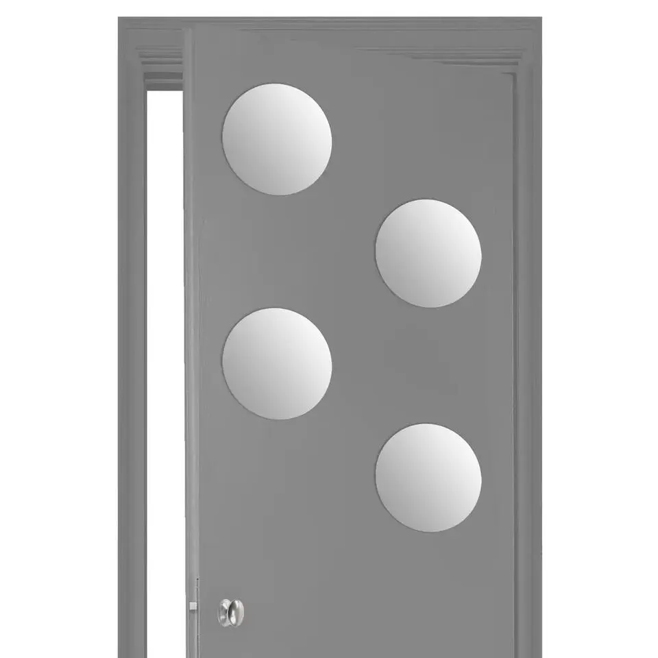 5Five Plak spiegels tegels - 4x stuks - zelfklevend - 20 x 20 cm