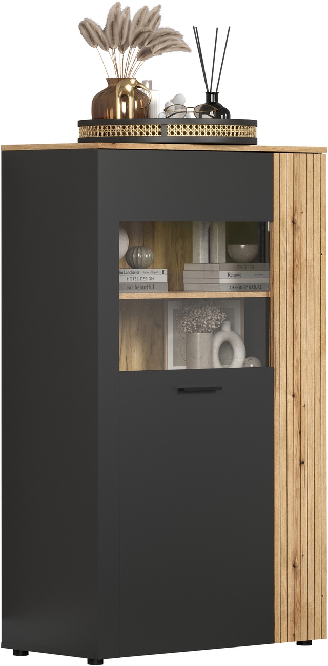 INOSIGN Highboard »Estepona« 1 Stk. tlg. Highboard mit 2 Türen - (B/T/H) 90/42/146 cm
