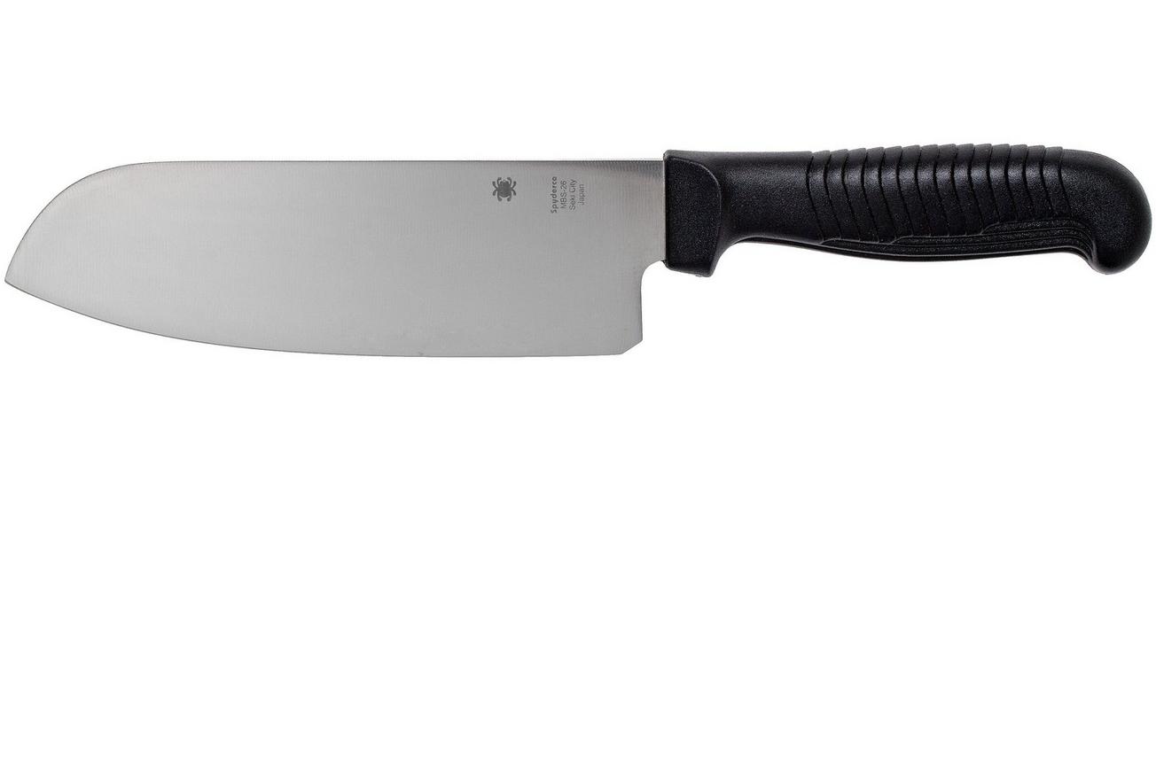 Spyderco K08PBK santoku 16.5 cm, zwart