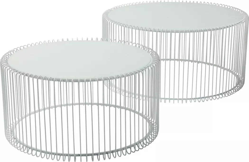 Couchtisch Wire White 80179 2er Set