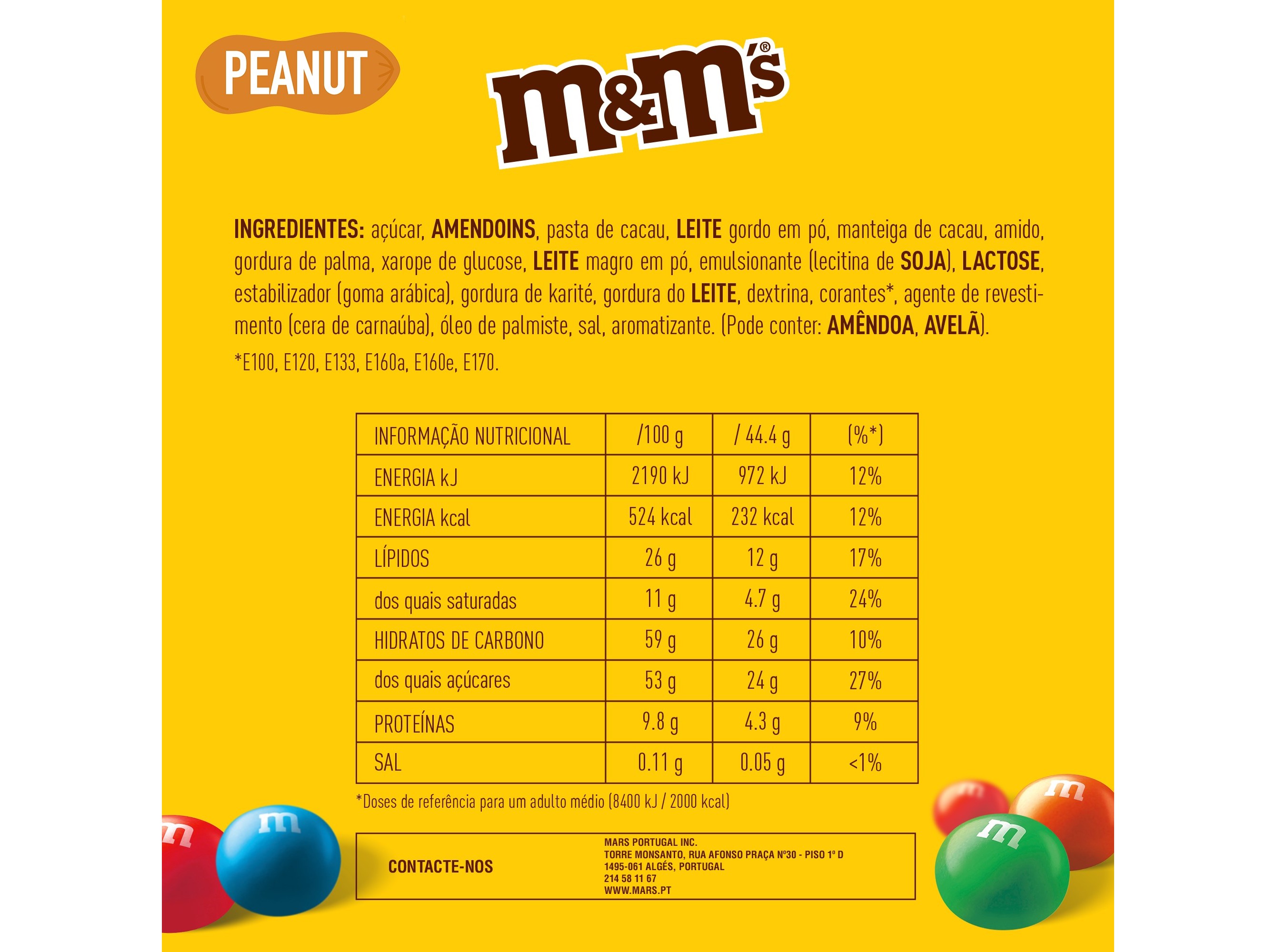 PASTILHAS DE CHOCOLATE M&M'S AMENDOIM 330 G