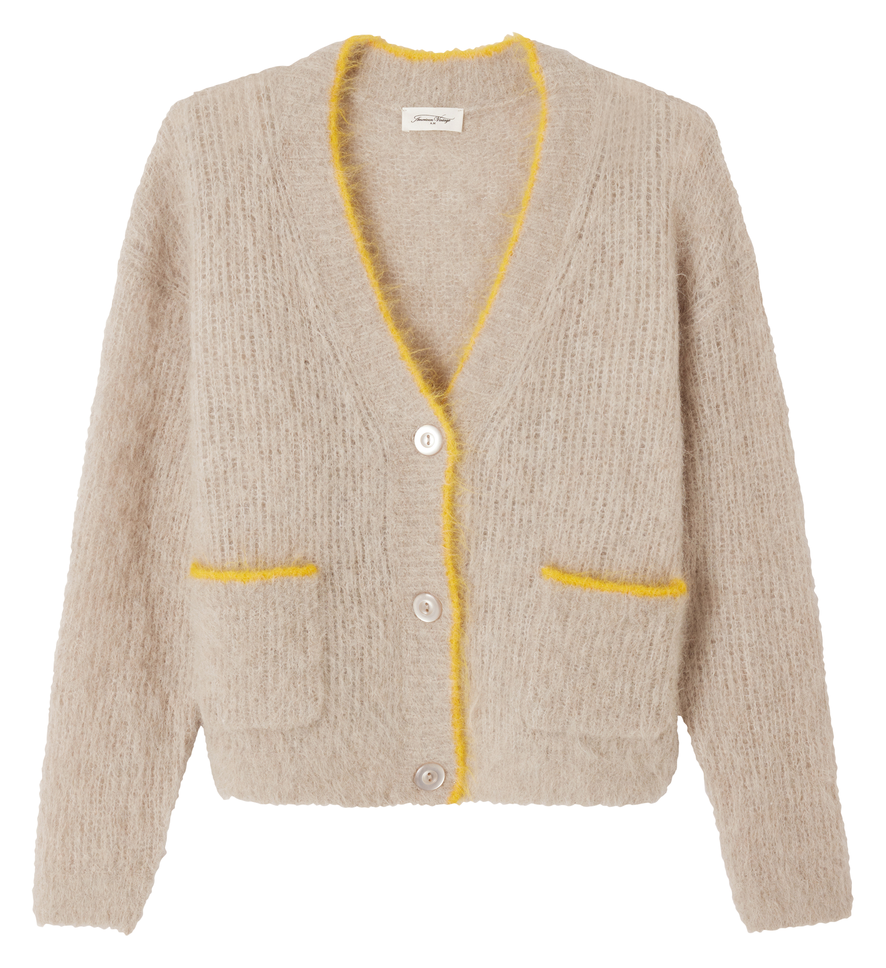 BYMI - Gilet ample à mailles duveteuses en laine mélangée | Gris