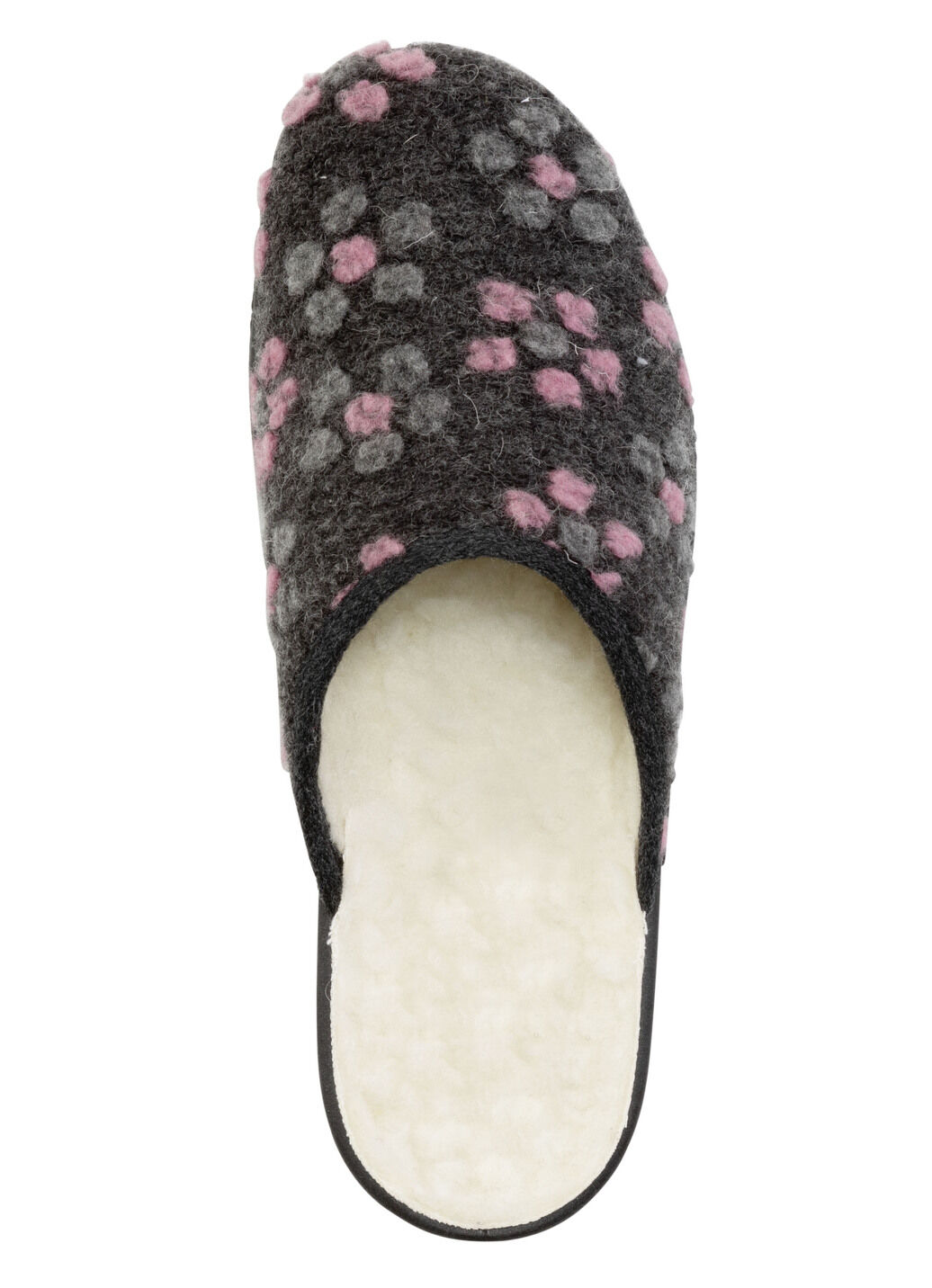 Pantoffel mit Blüten-Dessin