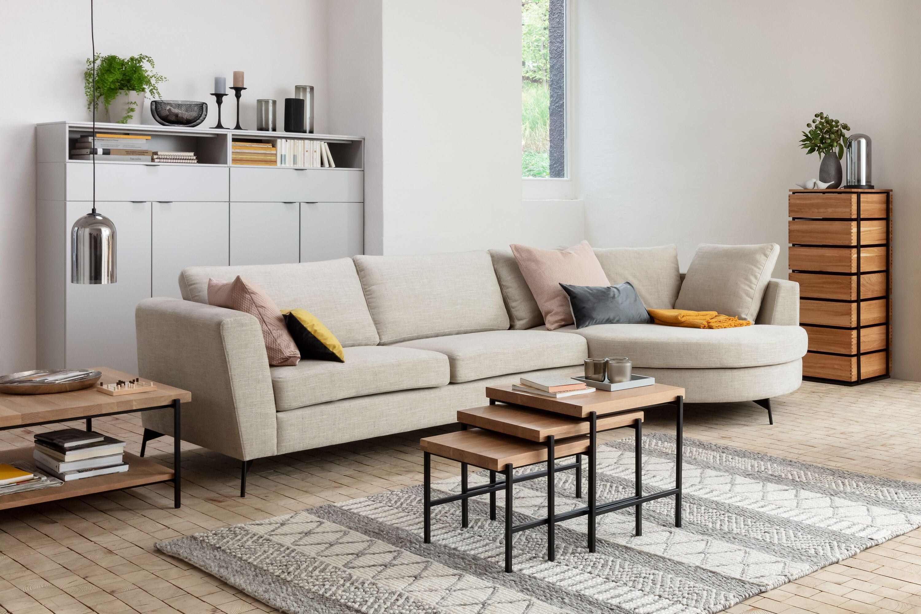 DIENER Sessel - Hellgrau / B: 99.0 cm x T: 92.0 cm x H: 81.0 cm