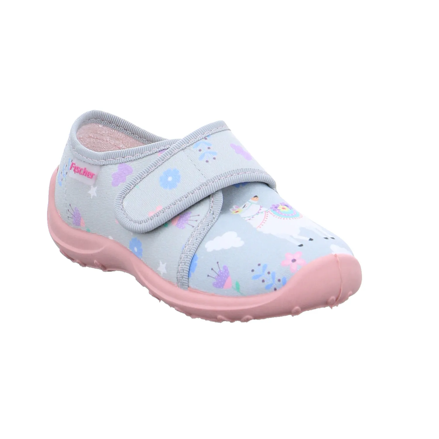FISCHER Kinder-Hausschuh Silber Textil  Mädchen