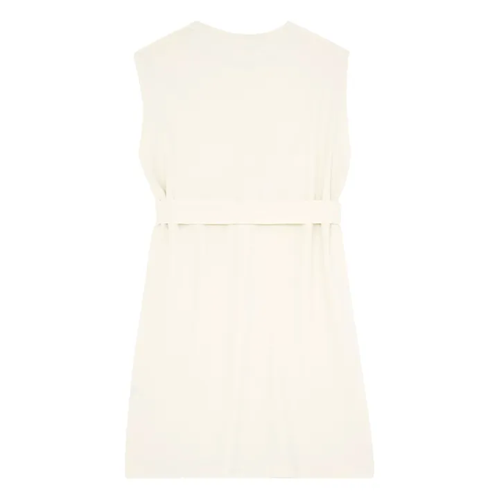 SMALLABLE BASICS Robe Ceinture Coton Bio  | Ecru