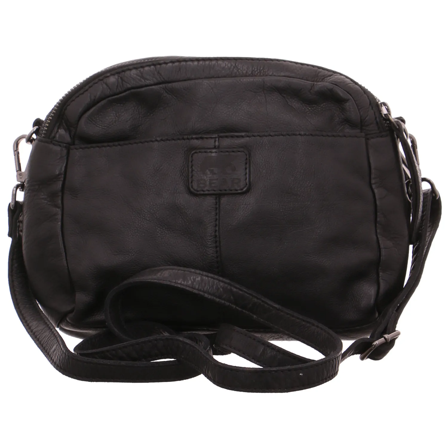 BEAR DESIGN Umhängetasche Schwarz Leder