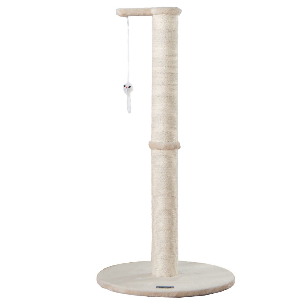 Home Deluxe - NEVA Krabpaal - Kleur: Beige, Afmetingen: 101 x 49 x 49 cm, Materiaal: Polyester, Sisal, Frame: MDF | Krabpaal voor katten