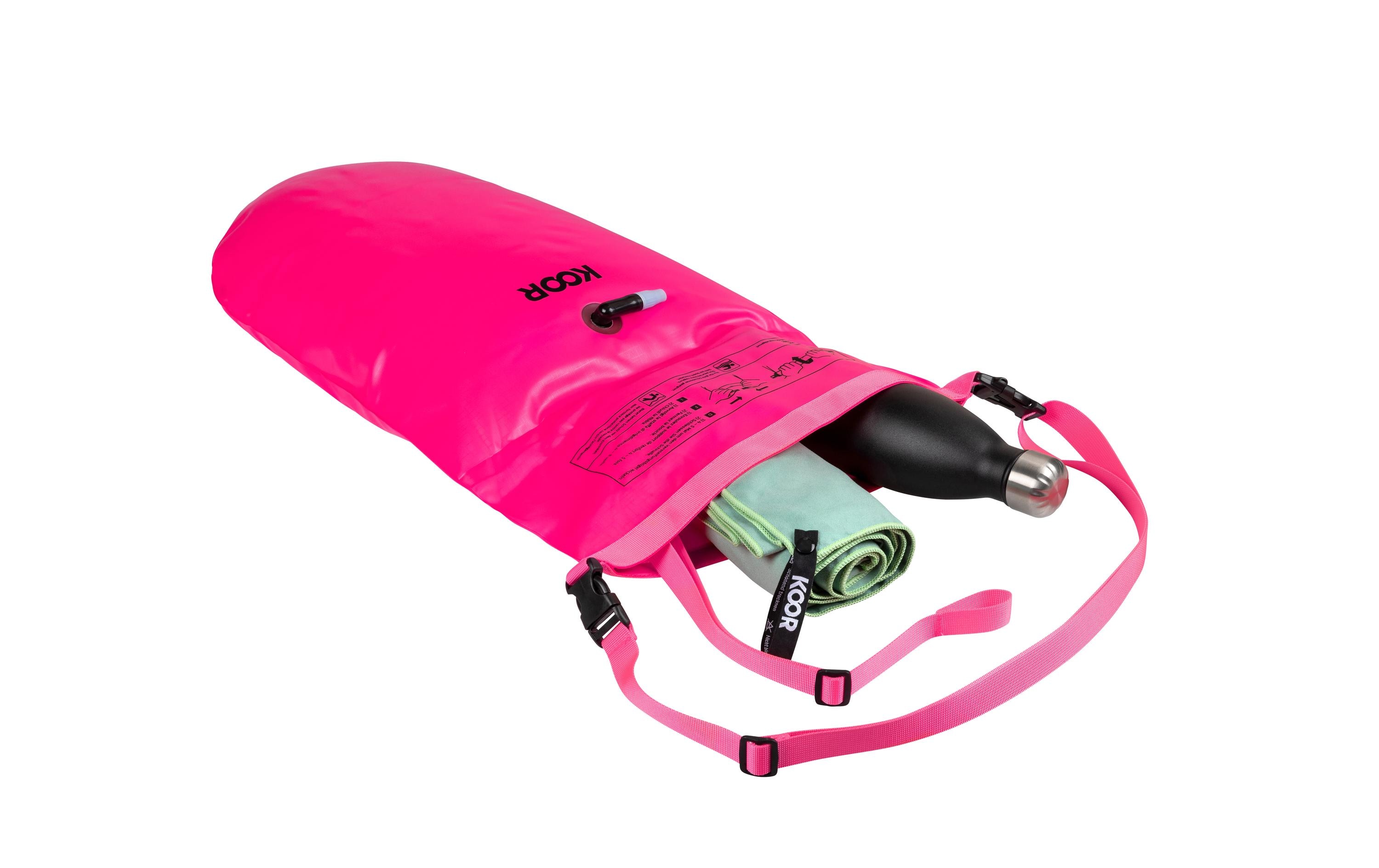 Schwimmboje Booa 20L Rosa 20 lDry Bag und Schwimmboje in einem