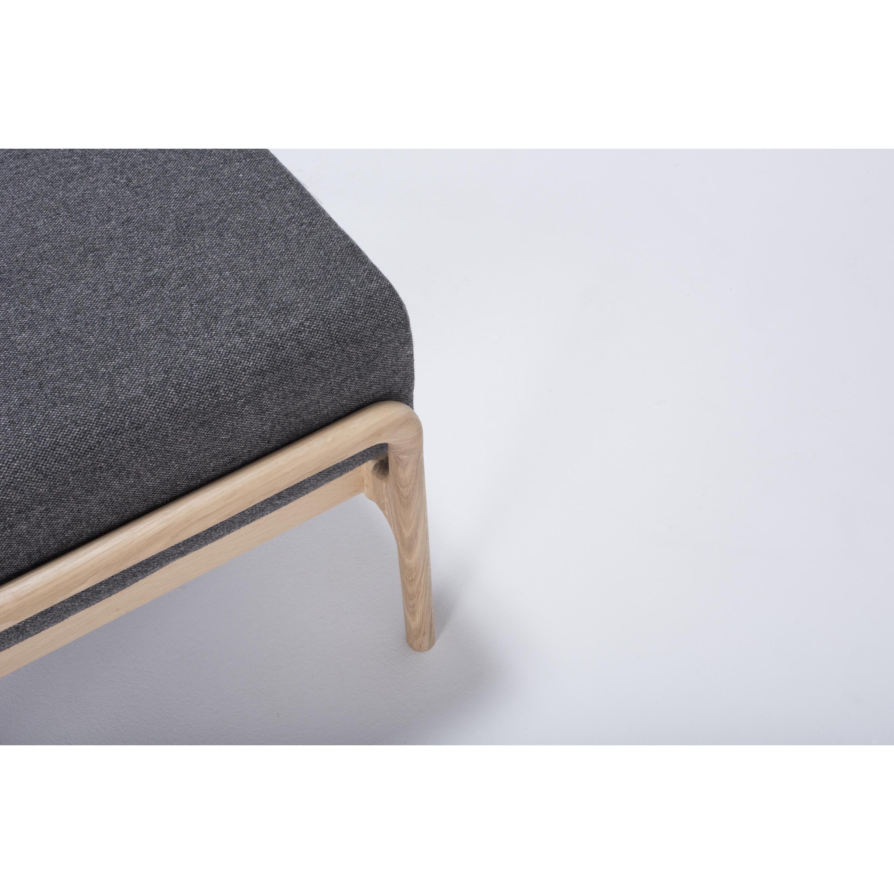 Fawn hocker whitewash Dakar Leather Grey