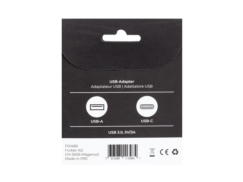 onit USB 3.1 Adapter USB-A Stecker - USB-C Buchse, 1 Stück Adapter USB-A auf USB-C