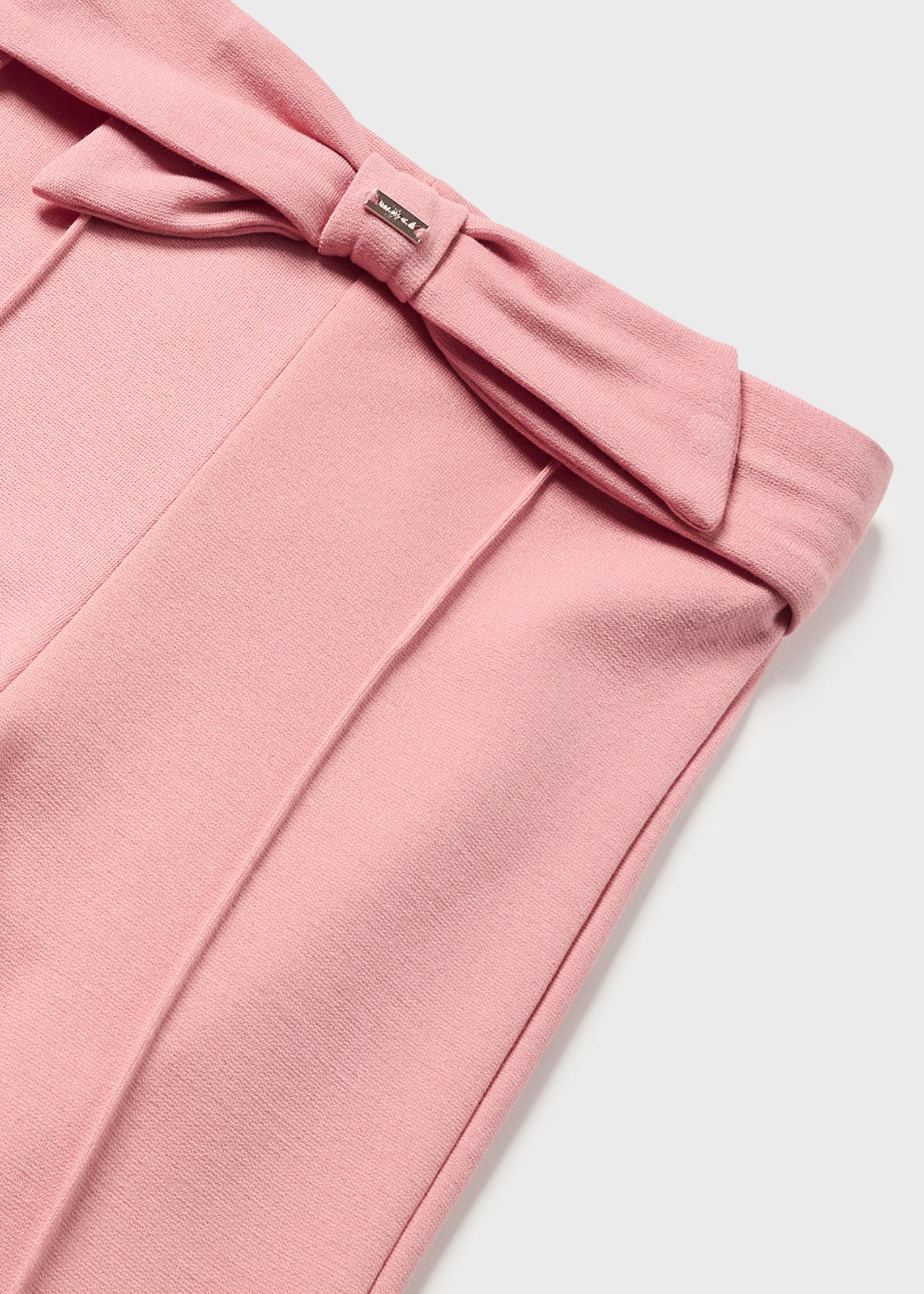 Calça comprida de malha Baby Roma com laço