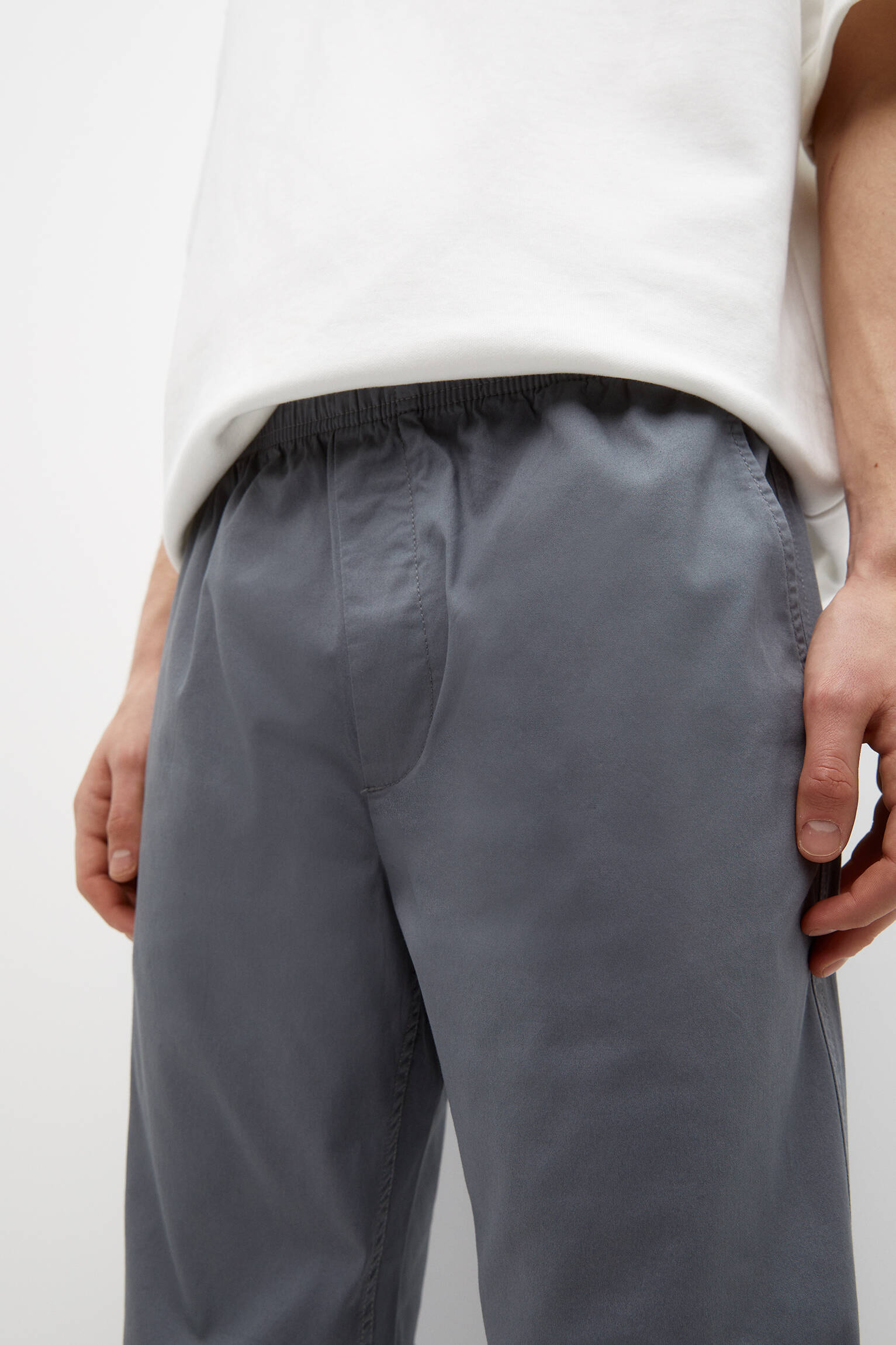 Calça jogger básica - azul acinzentado