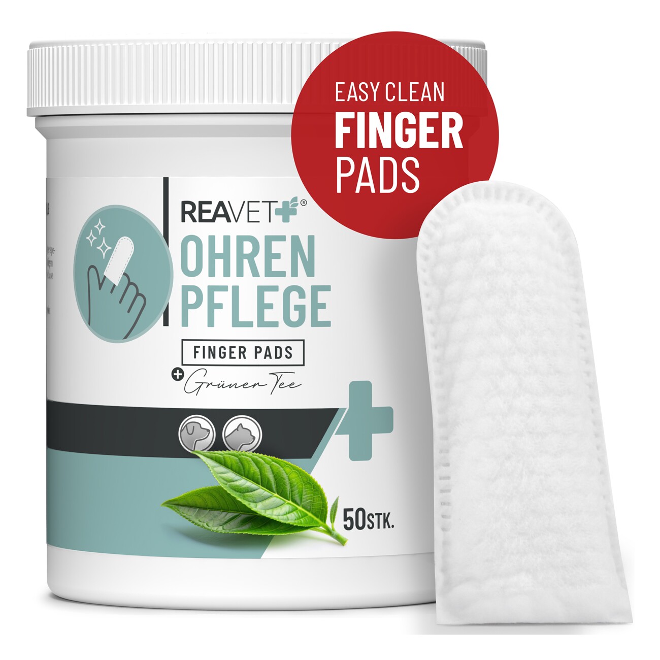 REAVET Ohrenpflege Finger-Pads 50Stk