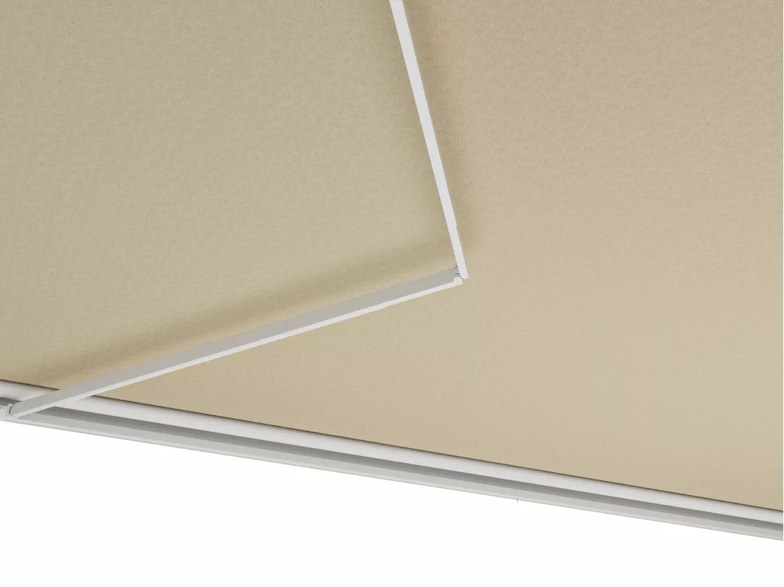 Store banne motorisé avec semi-coffre 5 x 3 m - beige - COFANA