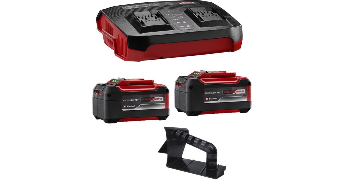EINHELLAccu Grasmaaier RASARRO 36/42 (2x5,2Ah)  (Rood/zwart, 2x 5.2 Ah PXC accu's en 1x DUO-lader inbegrepen)
