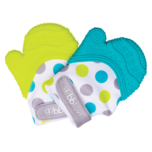 Glüv Mitaine de dentition pour bébé Lime - BBLÜV