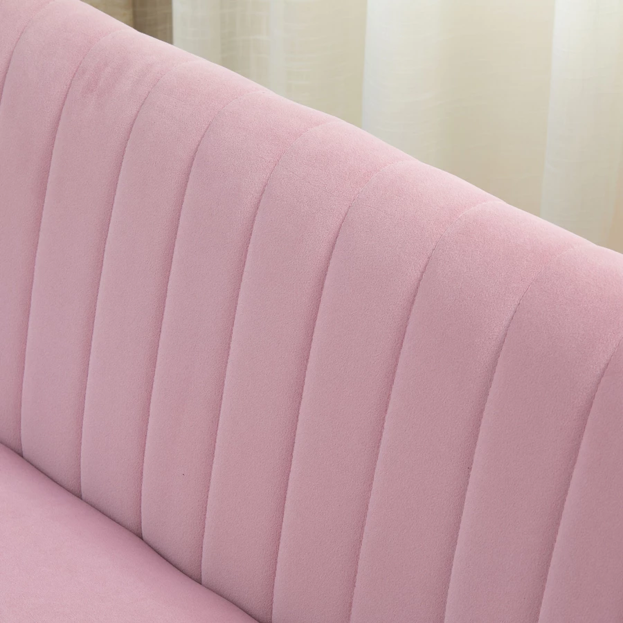 HOMCOM 2 Sitzer mit weicher Polsterung pink