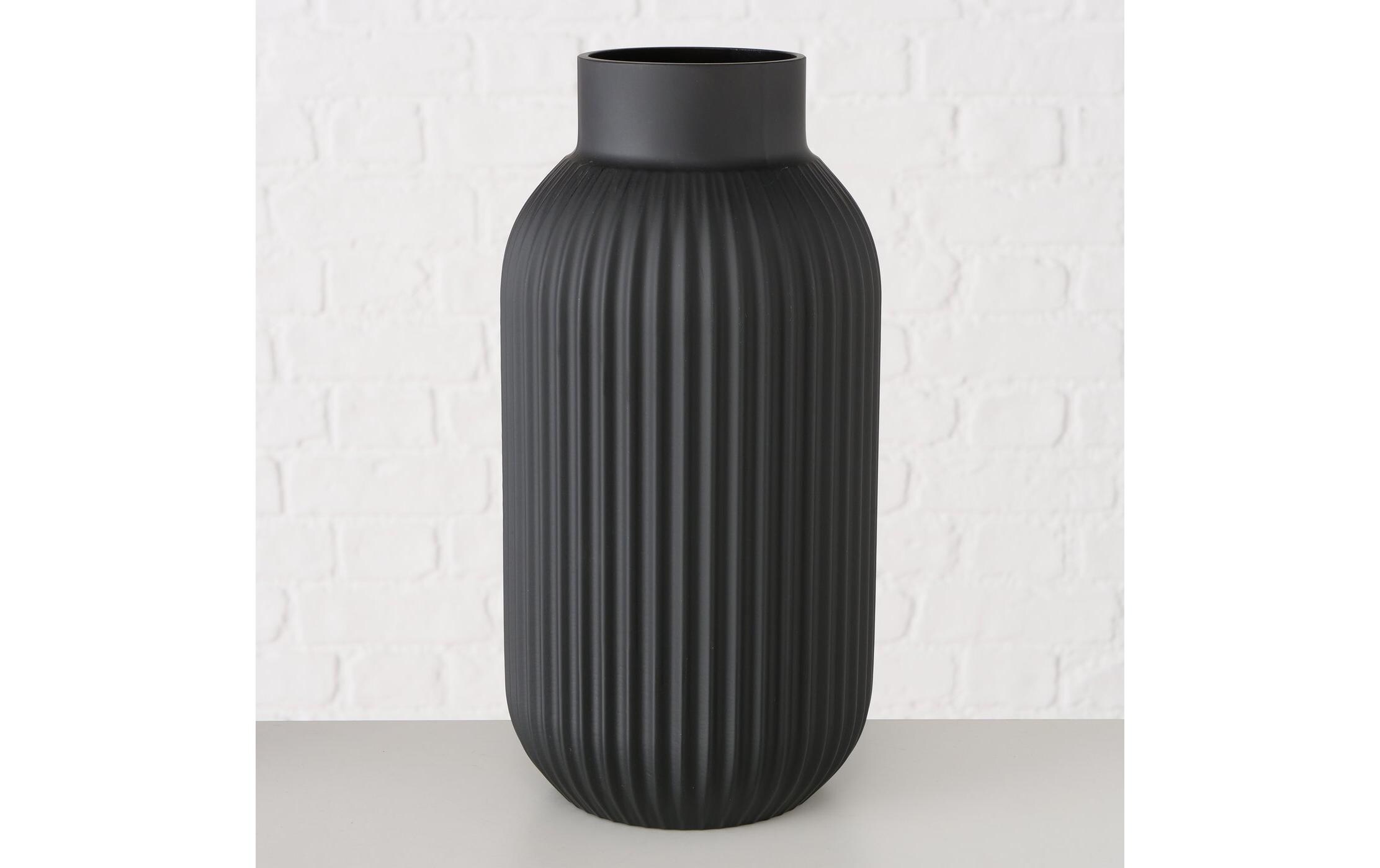 Vase Nordika 22 cm, Schwarz mattDekorative Blumenvase