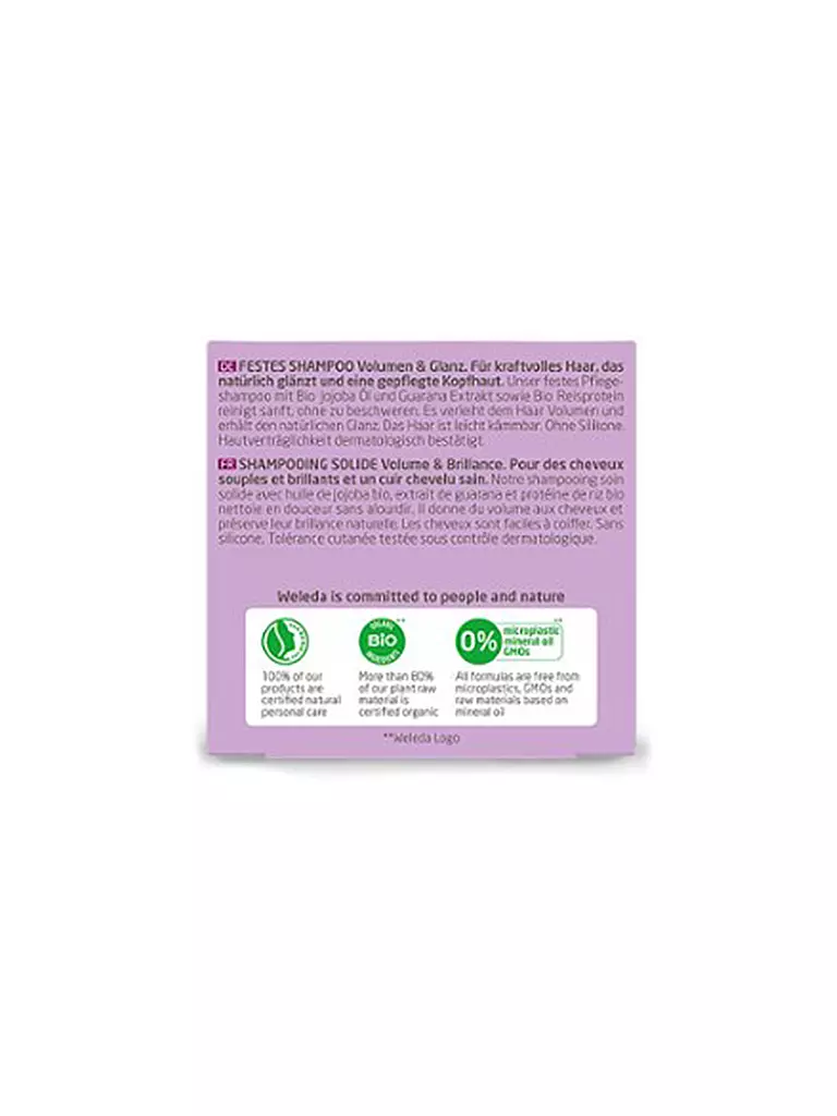 WELEDA Festes Shampoo Volumen und Glanz 50g keine Farbe
