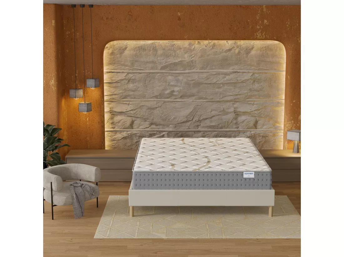 Matelas 140x200cm - Ressorts ensachés + Mousse HR - Épaisseur 25cm