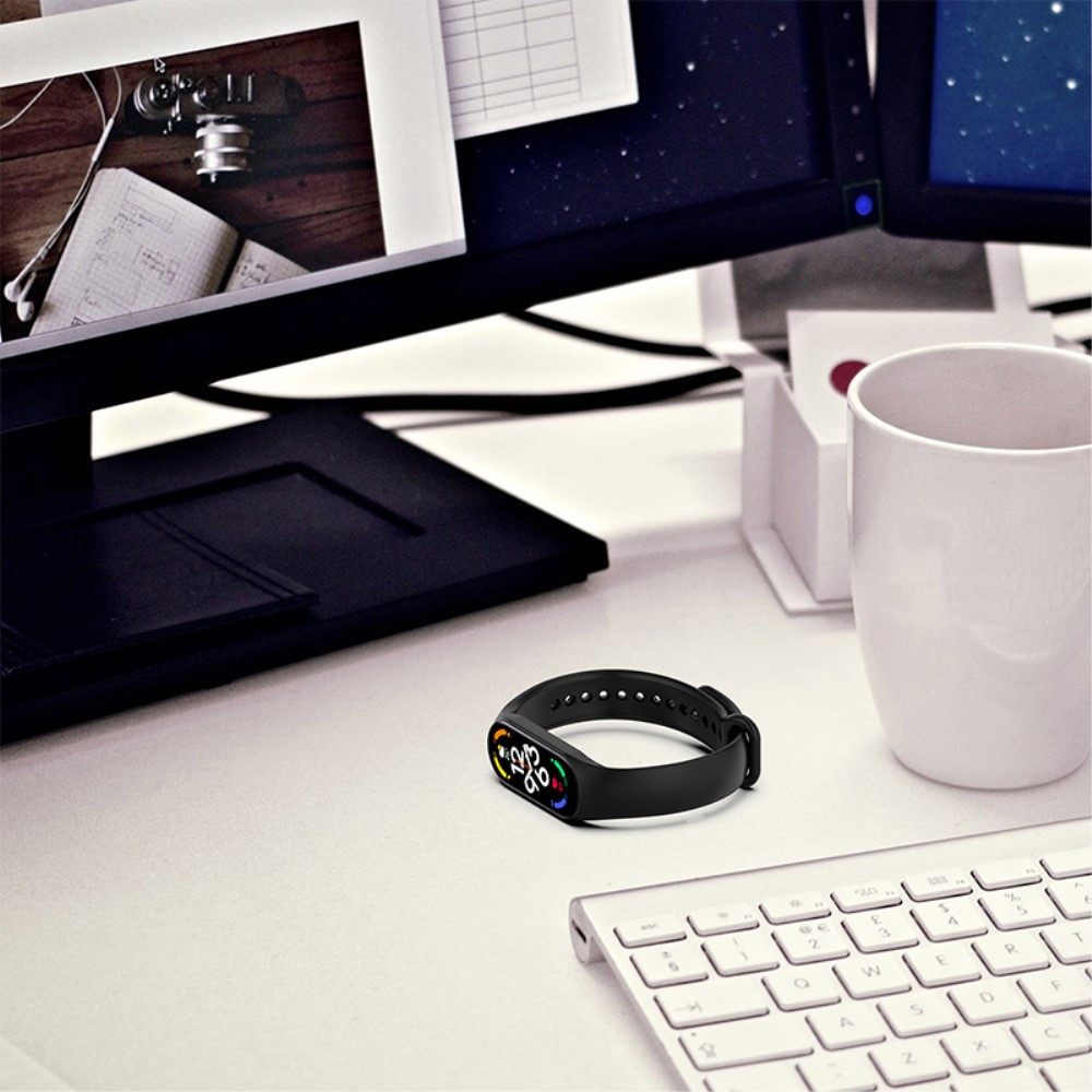 Xiaomi Mi Band 7 / 6 / 5 Ersatz Silikon Armband (Gelenkumfang: 150-200mm) - Schwarz