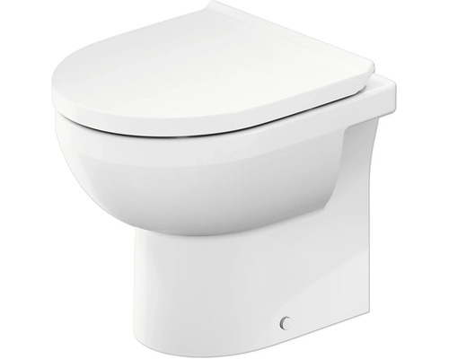 DURAVIT DuraStyle Basic staande toiletset, diepe spoeling, open rand, glanzend wit met toiletzitting 40190900A1
