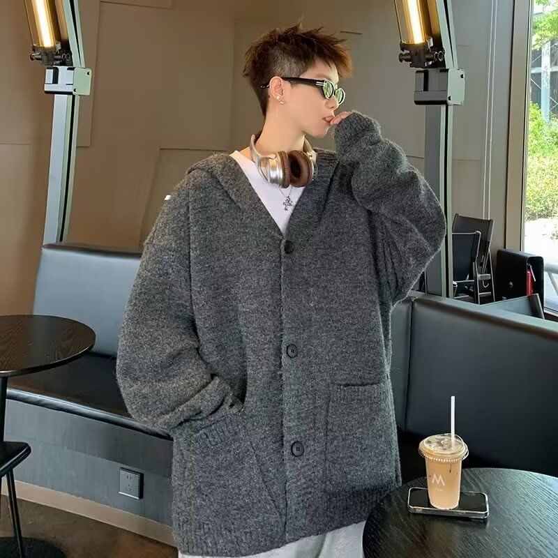 Bay Go Mall - Effen oversized vest met capuchon en zakdetail