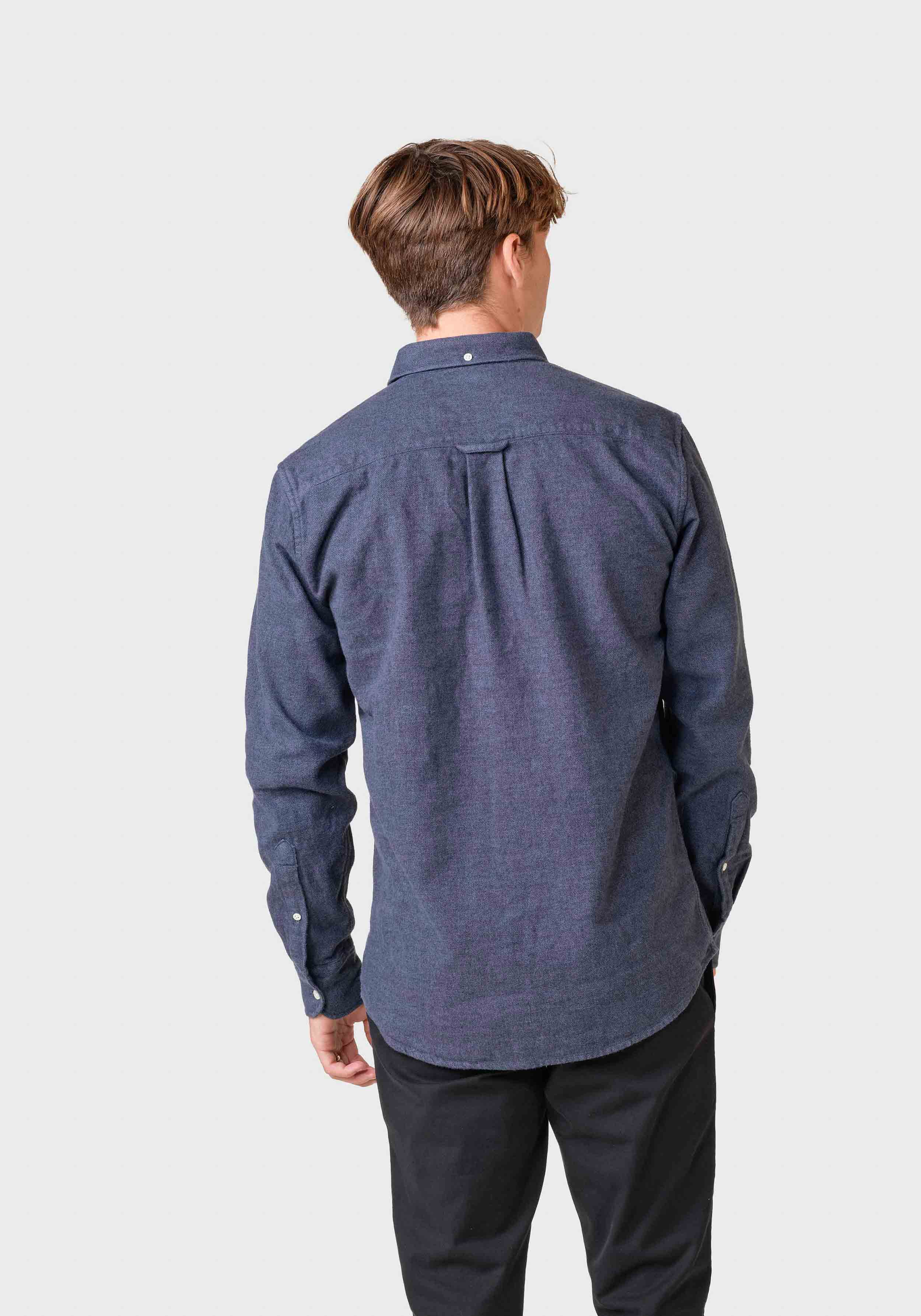 Klitmøller Collective Hemd Benjamin Lumber Navy Overdye