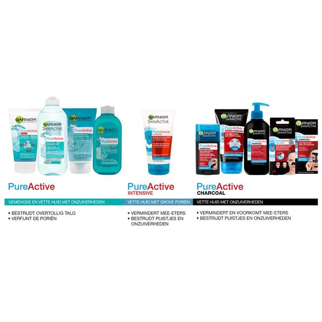 Garnier PureActive Reinigingsgel Anti-Mee-Eters 150 ML