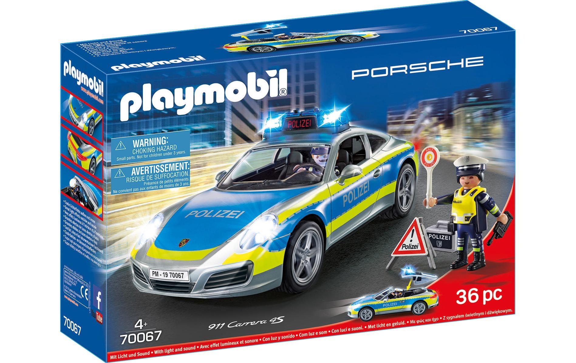 Playmobil® Spielbausteine »Porsche 911 Carrera 4S Polizei 70067«
