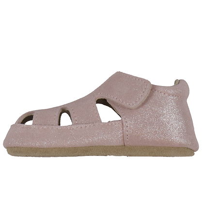 Melton Leder-Krabbelschuhe - Rose Grey