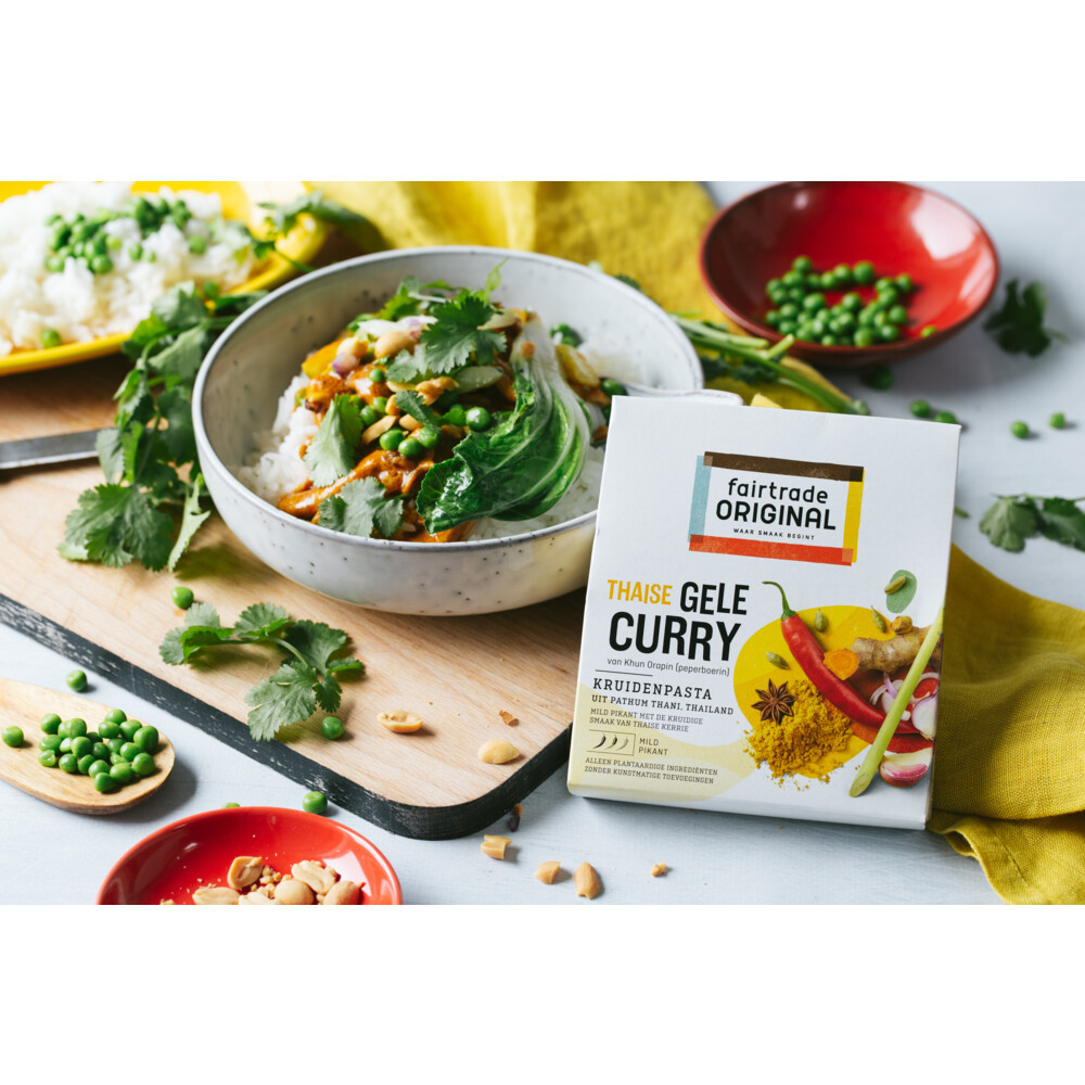3x Fairtrade Original Kruidenpasta Gele Curry70 gr