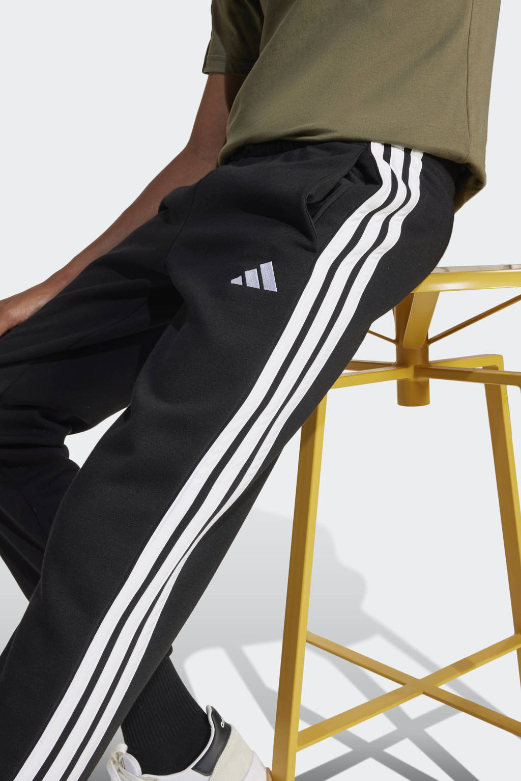 adidas sportbroek zwart/wit