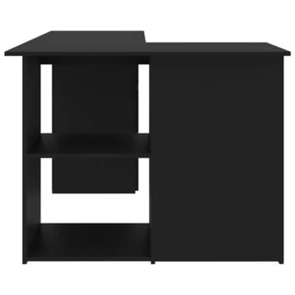 vidaXL - Hoekbureau - Zwart - Bewerkt hout