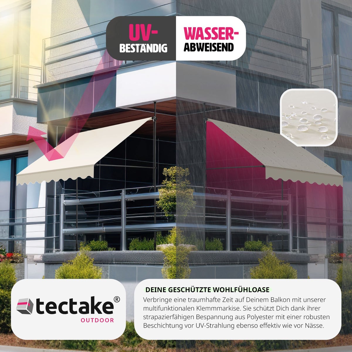tectake klemluifel met handzwengel, eenvoudige montage