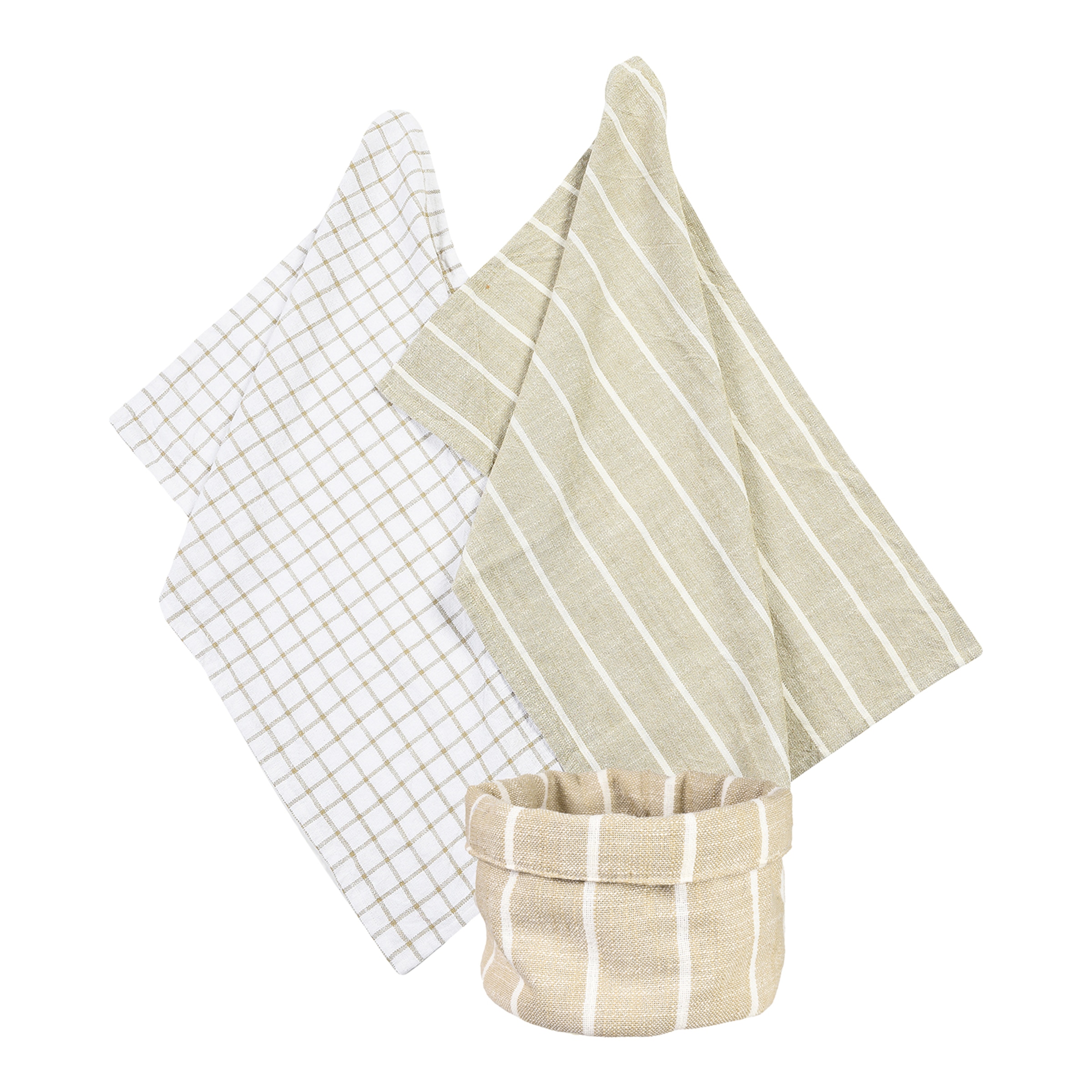 beige, 3-teilig