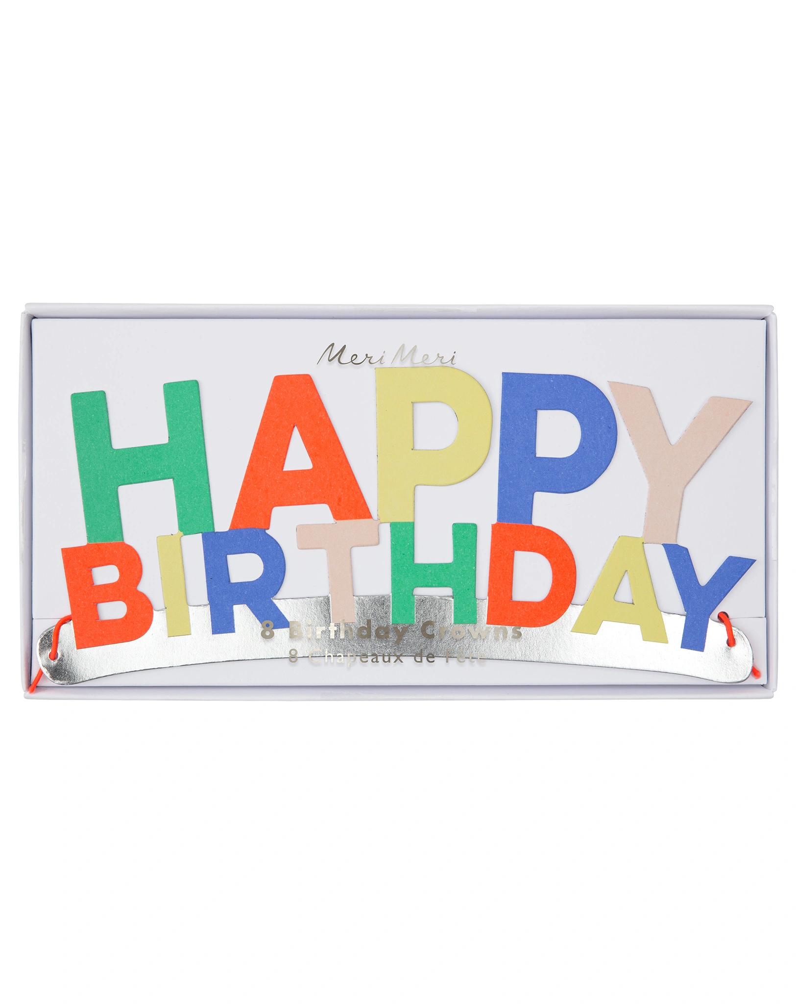 Partyhut HAPPY BIRTHDAY CROWNS 8er-Set