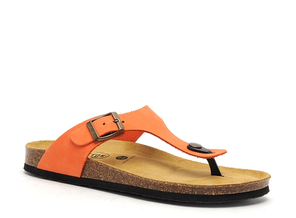 Plakton mules et sabots plats femme bolero orange