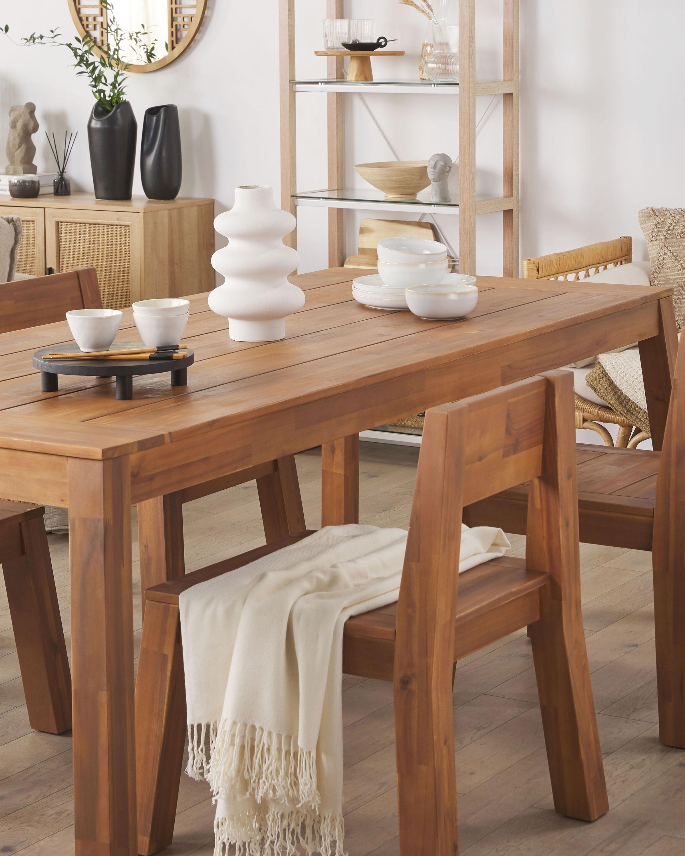 Set van 6 tuinstoelen LIVORNO Acaciahout Bruin