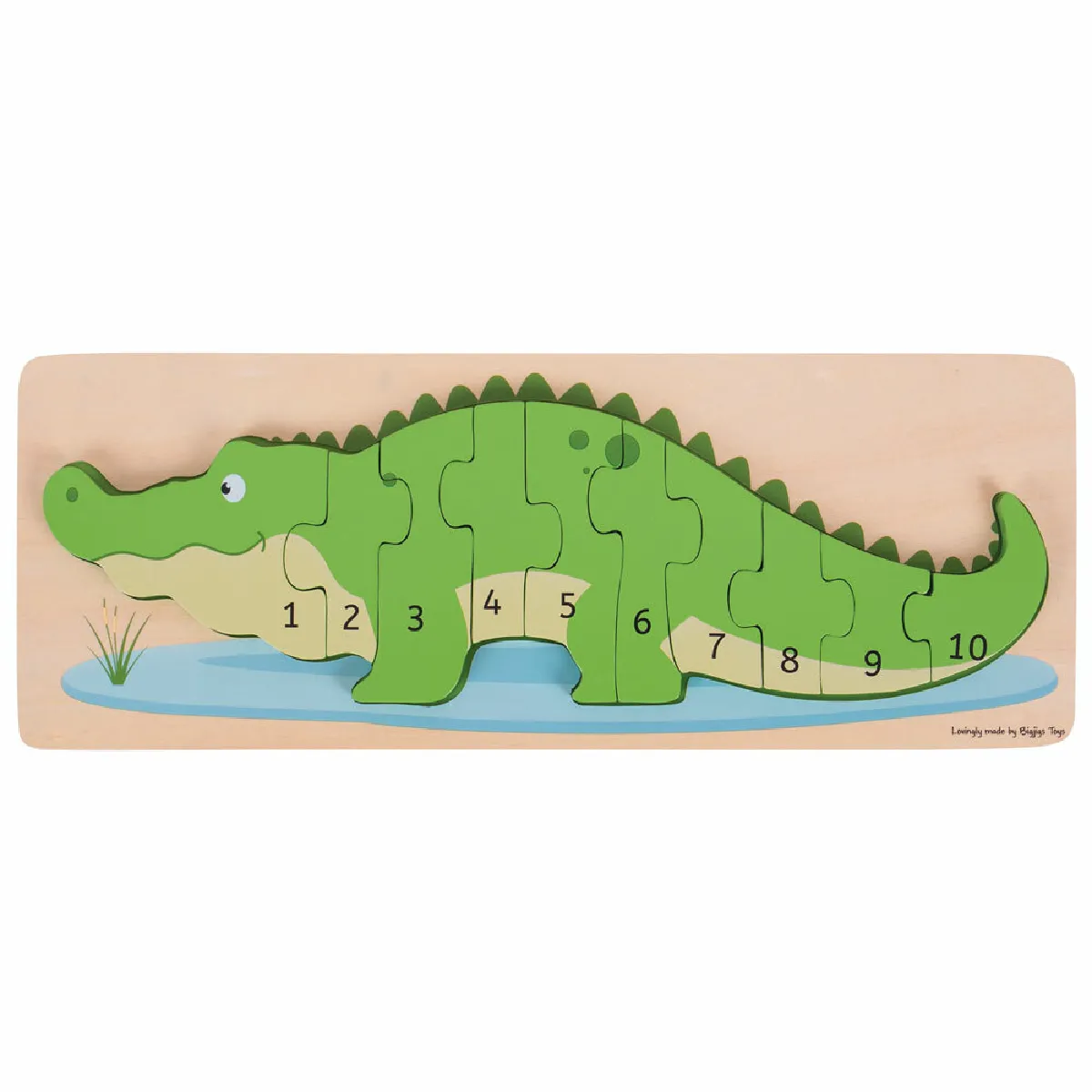 Bigjigs Toys Puzzle numéro crocodile