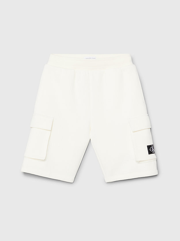 shorts cargo de moletom piqué