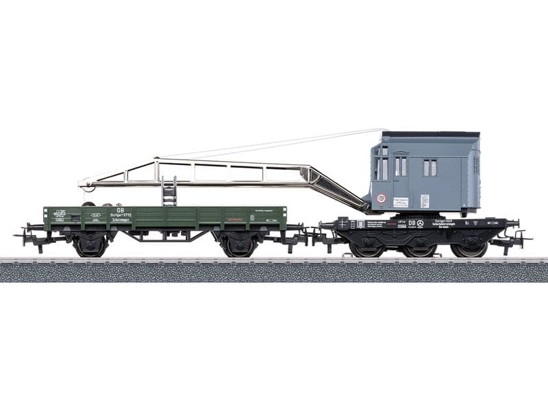 Märklin Kranwagen-Set H0, III Kranwagenset mit digitalen Funktionen und Drehkran