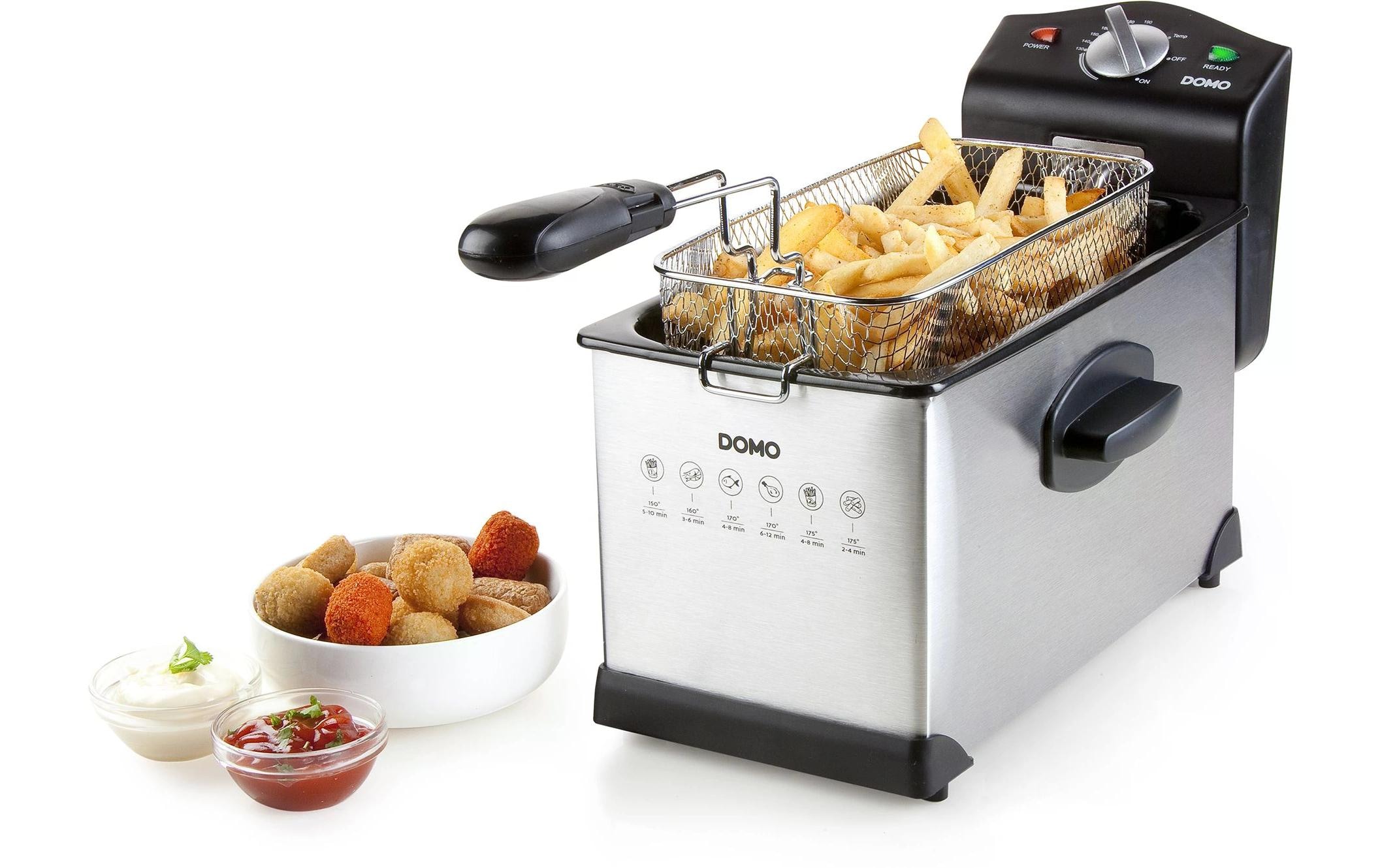 Domo Fritteuse »DO514FR 3 l, Silber« 2000 W Fassungsvermögen 3 l
