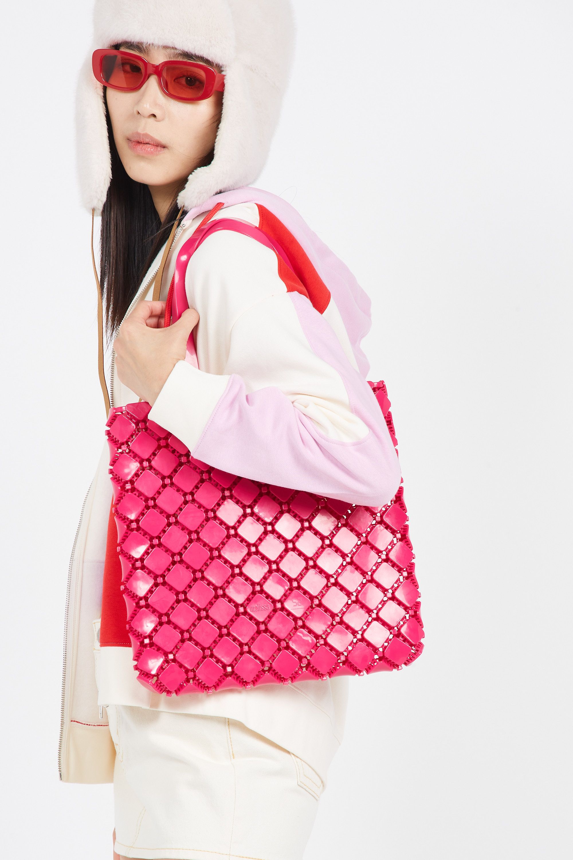 MELISSA Sac porté épaule Melissa Mogu Bag + 52 By Hikaru Matsumura Rose