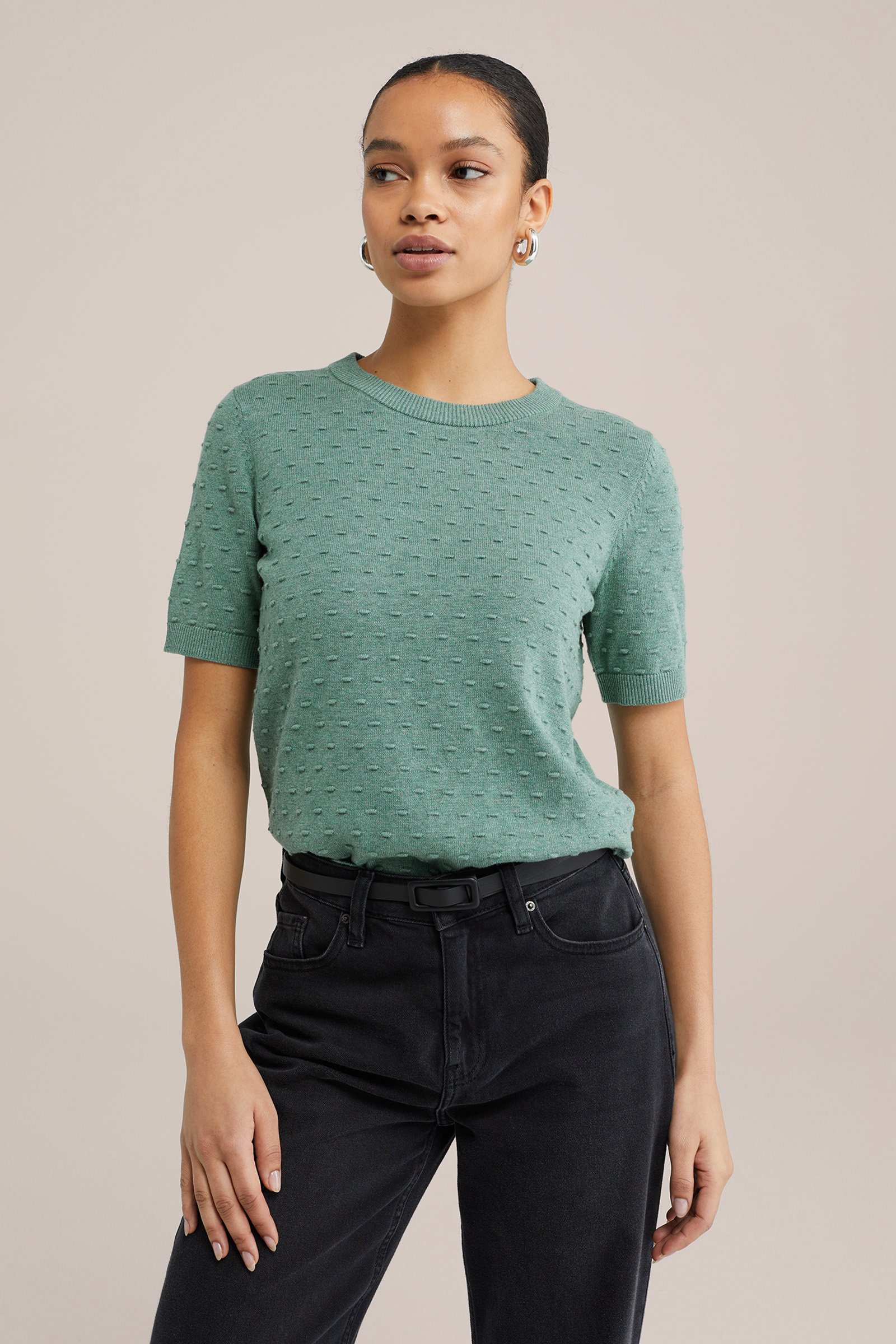 trui met structuur WE Fashion Lichtgroen